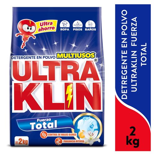 Detregente polvo Ultraklin, Fuerza total -2000g