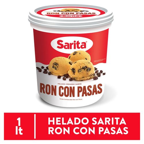 Helado Sarita sabor ron con pasas - 500 g