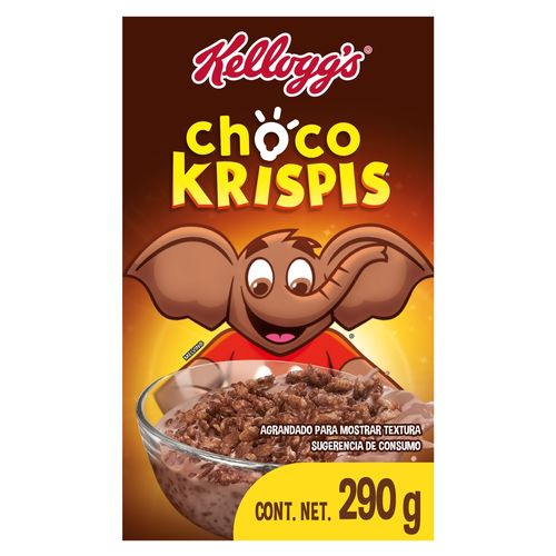 Cereal Kellogg's® Choco Krispis® Sabor a Chocolate - Cereal de grranos de Arroz Inflado - 1 Caja - 290 g