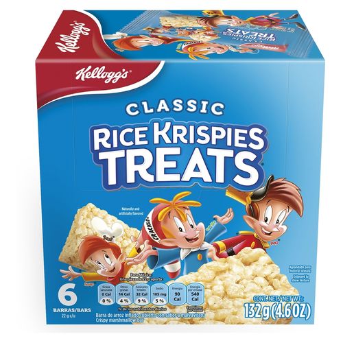 Barras Kellogg's® Rice krispies Treats Con 6 Vitaminas - 132 g