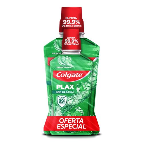 Enjuague Bucal Colgate Plax Ice Glacial 500 ml + 250 ml