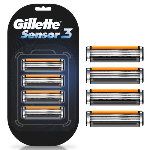 Repuestos Para Rasuradora Gillette Sensor3, 4 Uds
