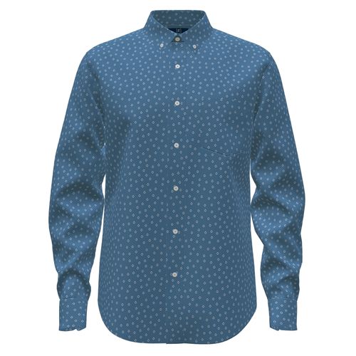 Camisa Casual George, para Caballero Manga Larga -Talla S