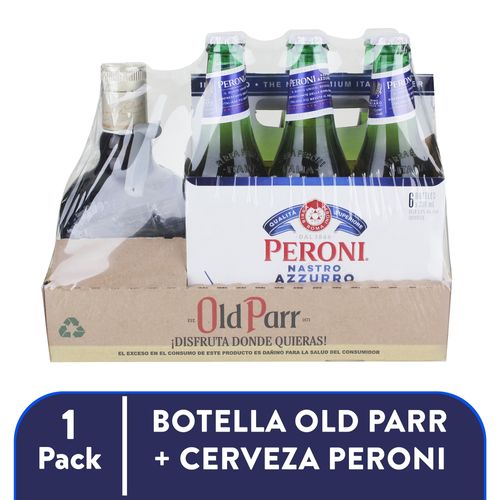 Whisky Old Parr Mas 6 Pack Cerveza 750ml