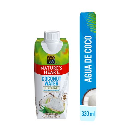 Bebida Natures Heart Agua De Coco Tetrapak -  330ml