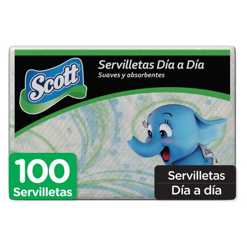 Servilletas de Papel Scott Decorada Cuadrada -100 Hojas