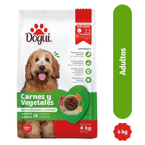 Alimento Dogui Perro Adulto Sabor Carne Y Vegetales, Razas Medianas Y Grandes,  18 Mese En Adelante - 4kg