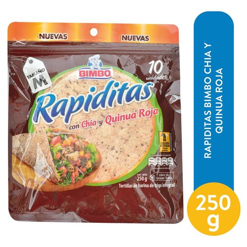 Tortilla  Bimbo  Rapidita Chía  Y Quinua Roja - 250gr