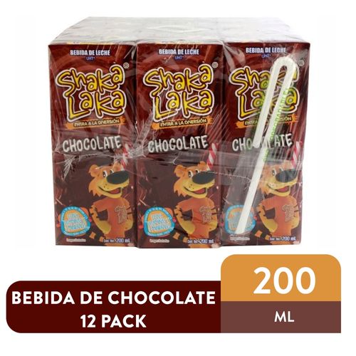 12 Pack Bebida Shaka Laka de Leche Sabor de Chocolate -2400ml