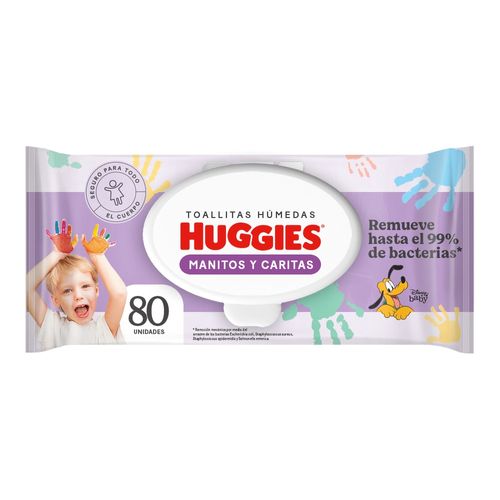 Toallas Húmedas Huggies Manitos & Carita - 80 Unidades