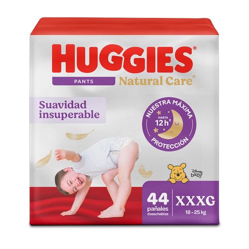 Pañales Huggies Natural Care Pants Etapa 6/XXXG. Más De 16kg - 44 Uds