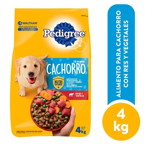 Alimento seco Pedigree para perros cachorros sabor res y vegetales - 4 kg