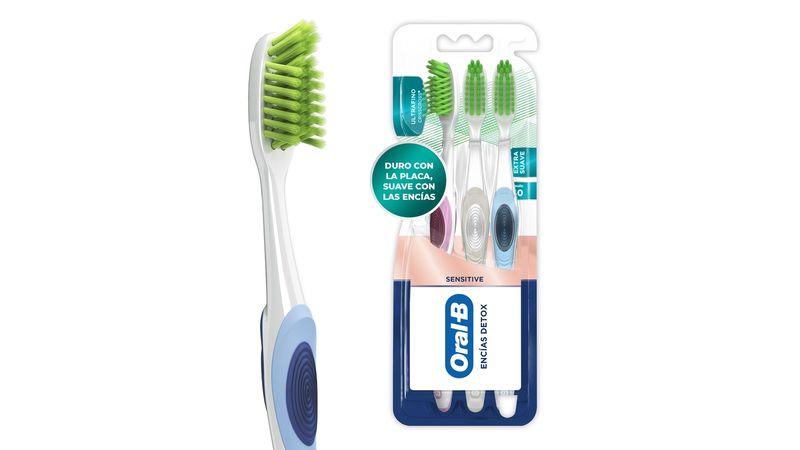 Cepillo Oral-B Dental Extra Suave Sensitive Encías Detox Uds
