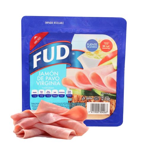 Fud Jamon Virginia De Pavo 450 Grs