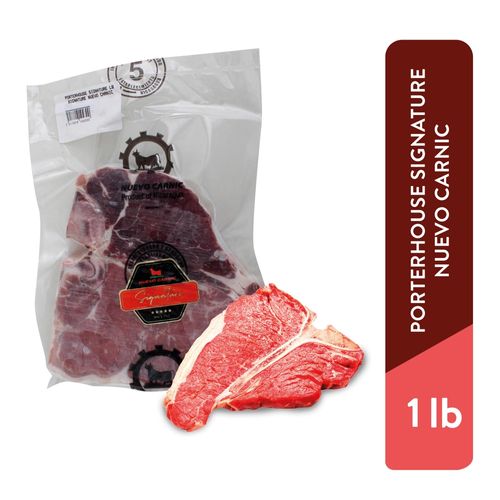 Porterhouse de Res Signature Carnic, Precio indicado por libra