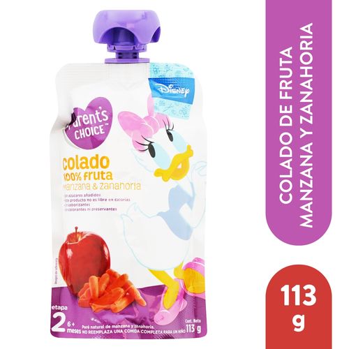 Colado Parents Choice Disney Manzana Zanahoria - 113gr