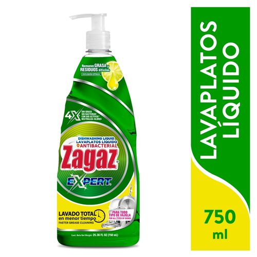 Lavaplatos Zagaz Expert Citrico Lavado Total 750ml