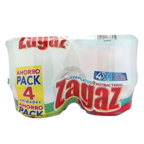 Lavaplatos Zagaz, Sandia Limón, 4pack -1600g