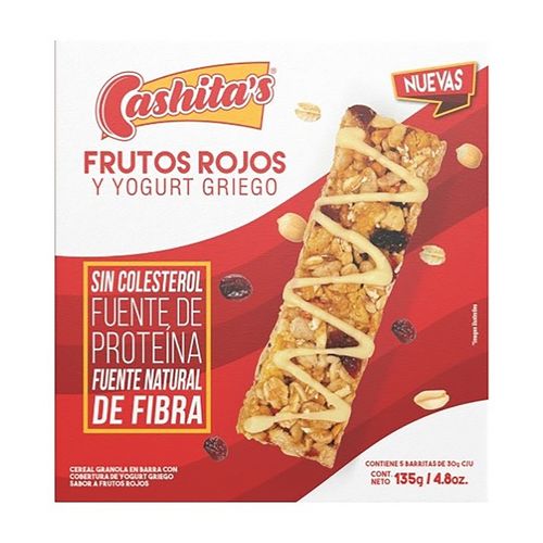 Cashitas Barra Frutos Rojos Yogurt 135G