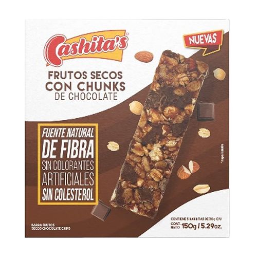 Cashitas Barra Frutos Seco Chocolat 150G