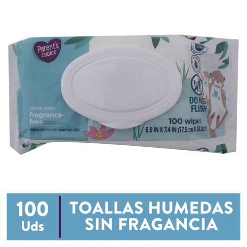 Toallitas Húmedas Para Bebe Parent'S Choice Sin Fragancia - 80 Unidades