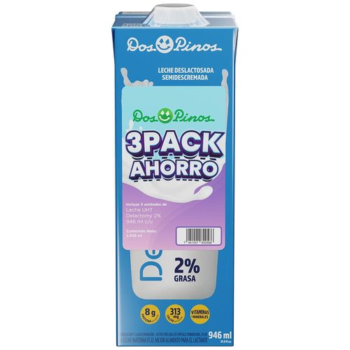 Leche Dos Pinos Líquida Delactomy 3 Pack - 946 ml