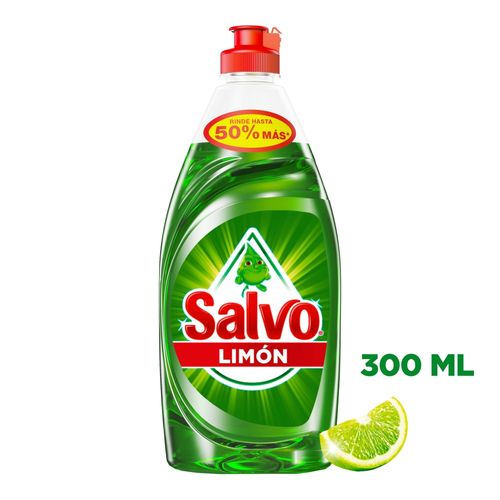 Detergente Salvo Líquido Lavatrastes Limón - 300 ml