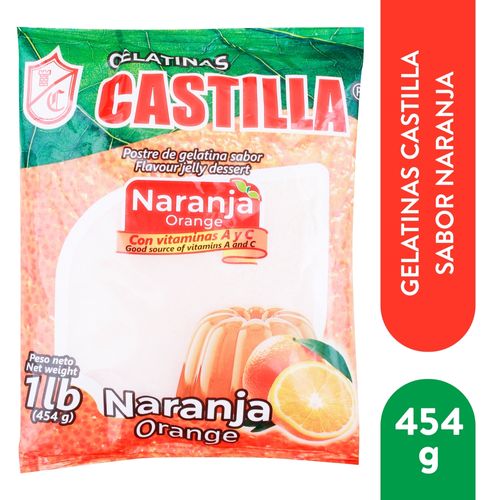 Gelatina Castilla Naranja 454Gr