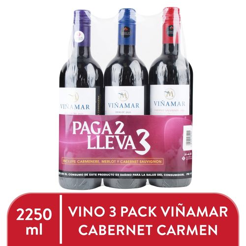 Vino3pk Vinamar Cabernet Carmen2250 Ml