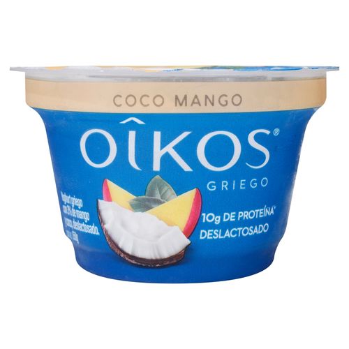 Yogurt Oikos sabor coco mango delicioso y cremoso - 150 g