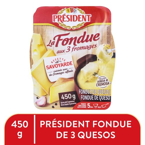 President Fondue De 3 Quesos 450Gr