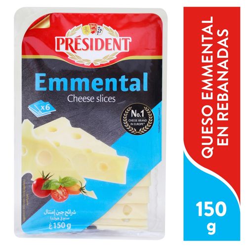 President Queso Rebanado Emmental 150Gr