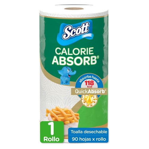 Toalla de Papel Scott Calorie Absorb - 1 Rollo 90 Hojas