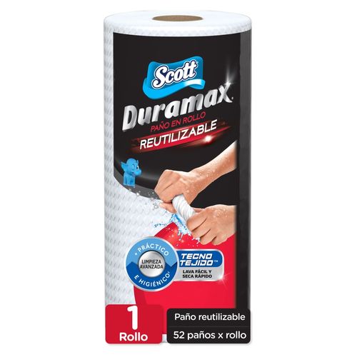 Papel Mayordomo Reutilizable Scott Duramax 52 Hojas 1 Rollo