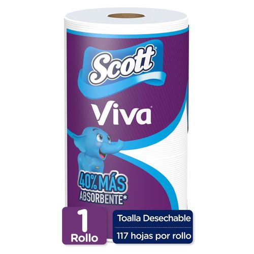 Toalla de Cocina Scott Viva - 1 Rollo 117 Hojas