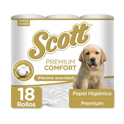 Papel Higiénico Scott Premium Comfort Triple Hoja -18 Rollos