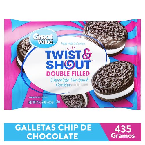 Galleta Great Value chocolate doble crema - 435 g