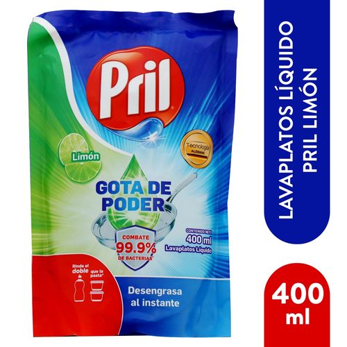 Lavaplatos Líquido Pril Aroma Limón Econopack - 400ml