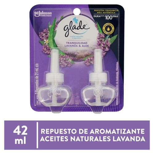 2 Pack Repuesto Electrico Glade Lavanda Aloe - 42ml