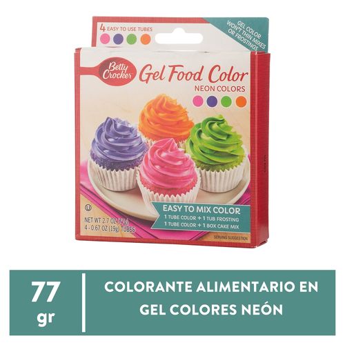 Gelatina Betty Crocker neon food colors - 77 g