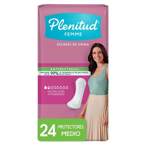 Protectores Plenitud Femme Para Incontinencia Urinaria - 24Uds