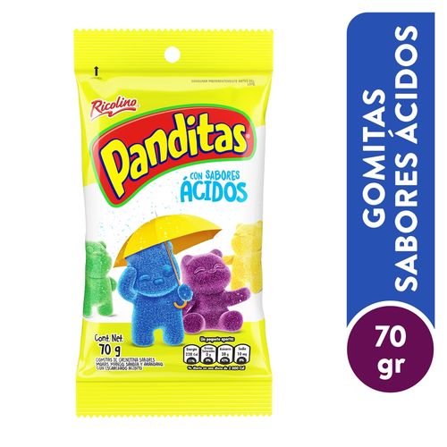 Gomitas Ricolino Panditas Sabores Ácidos - 70g