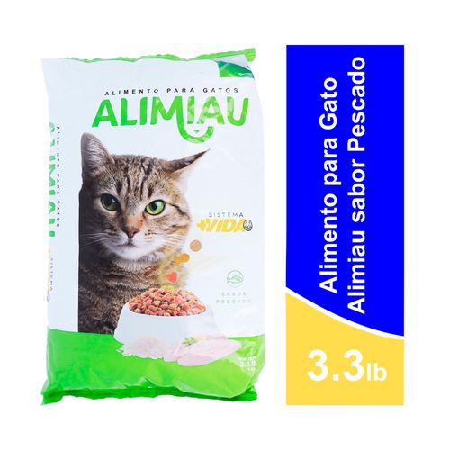 Alimento Alimiau Para Gato Sabor Pescado  3lbs