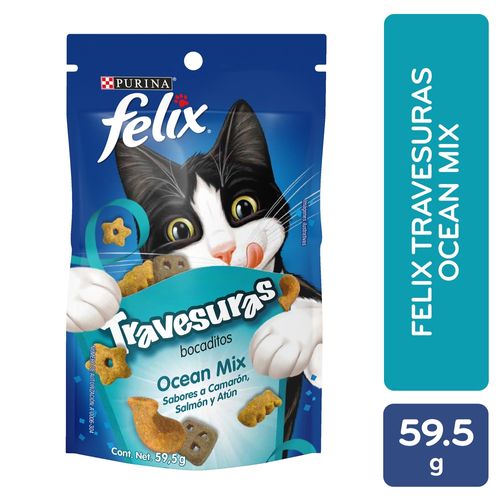 Snack Gato Purina Felix Snacks Travesuras Ocean 59.5gr