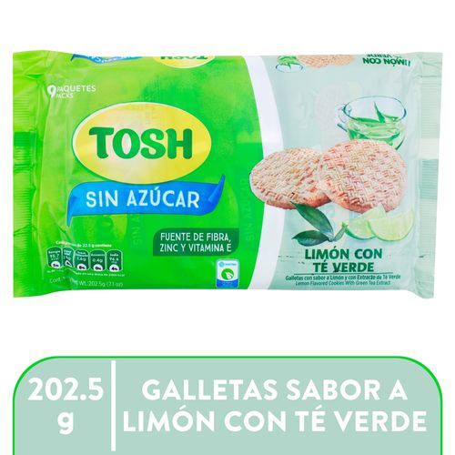 Galleta Tosh Limon Te Verde - 202.5gr