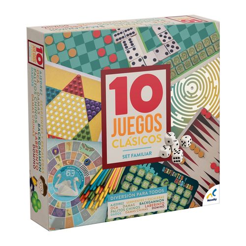 Set Novelty Multi Juegos 10 En 1 Clasicos