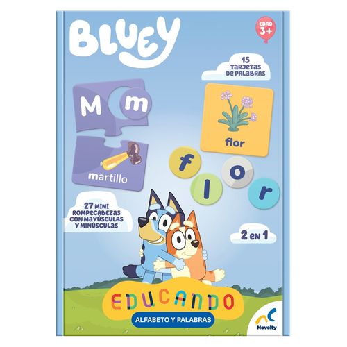 Juego De Mesa Ludo Preescolar Educando: Alfabetos Y Palabras Bluey Caja De Cartón