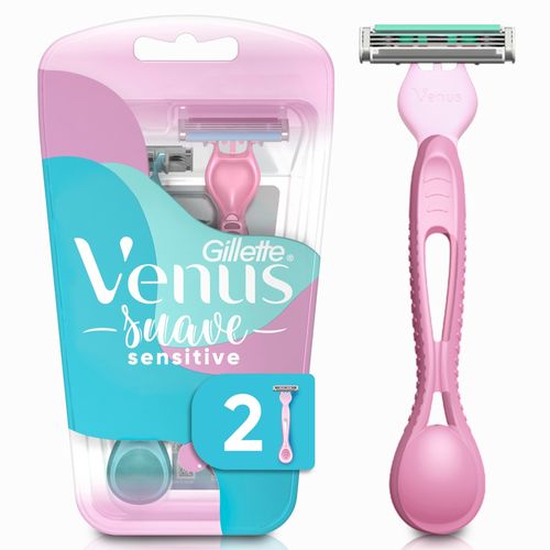 Rasuradora para Mujer Gillette Venus Suave Sensitive, Piel Sensible 2 Uds