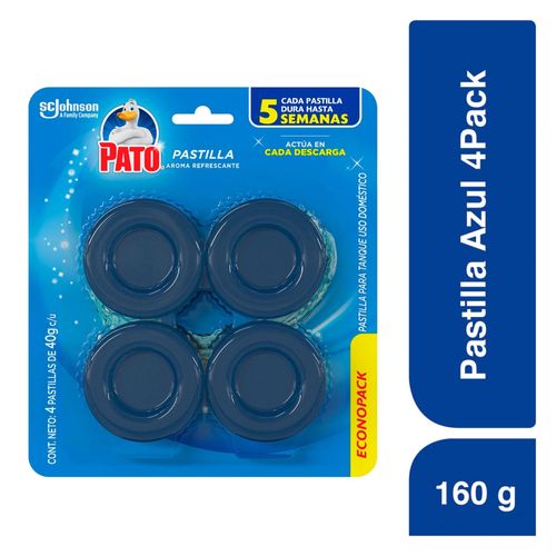 Pastilla Para Baño Pato Azul 4 pzas de 40 g c/u