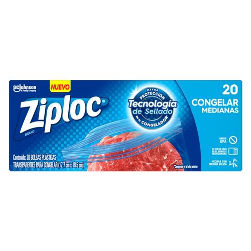 Bolsa Ziploc Congelar Medianas 20ea